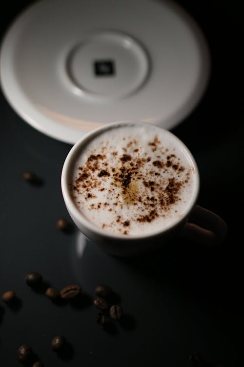 Základová fotografie zdarma na téma caffè latte, detail, kapučíno