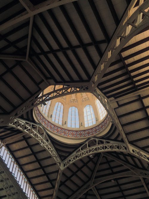 Low-Angle Photography of Steel Ceiling