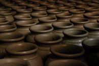 Close-up View of Jugs