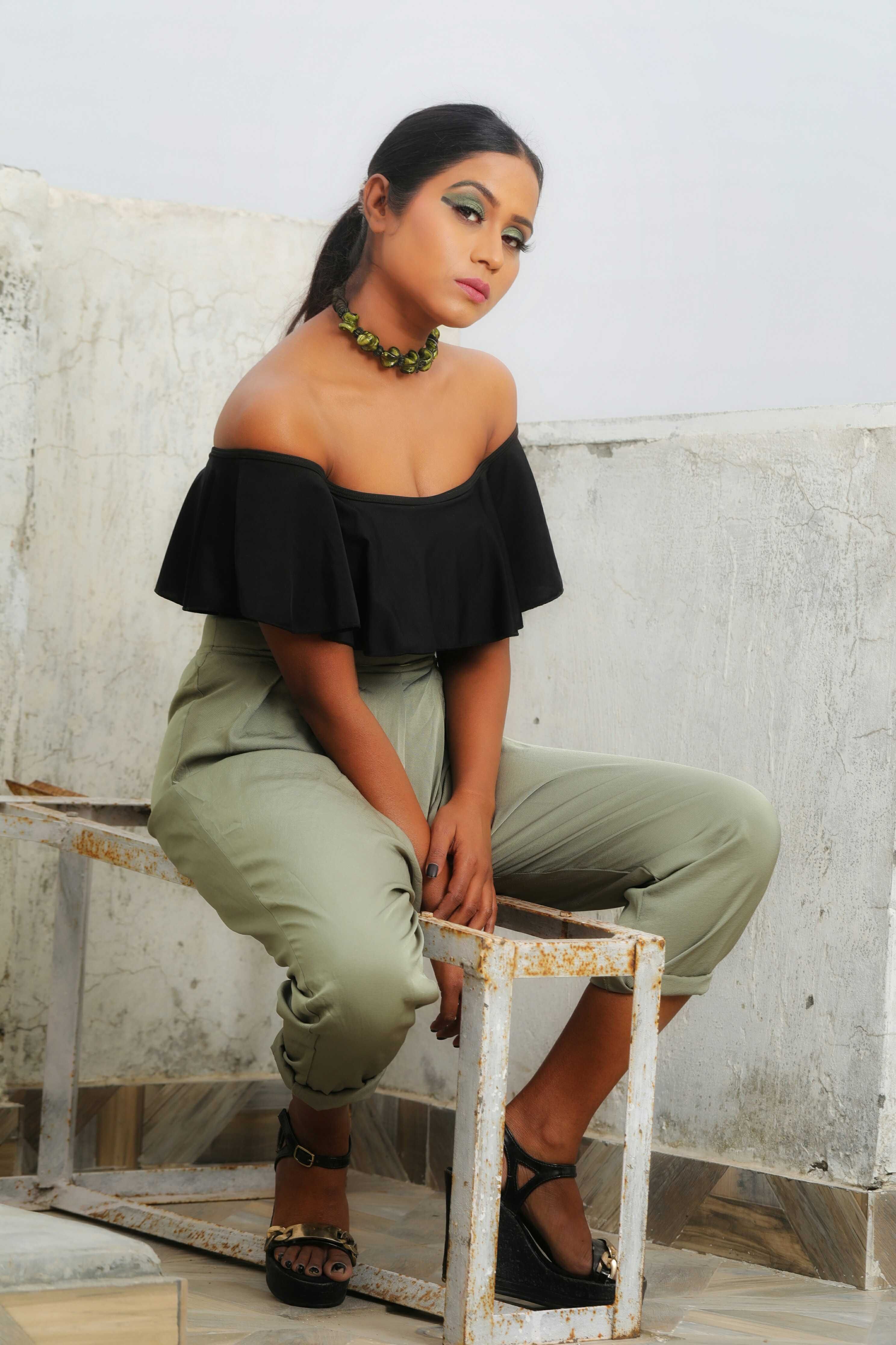 Blusa Ciganinha Floral Verde