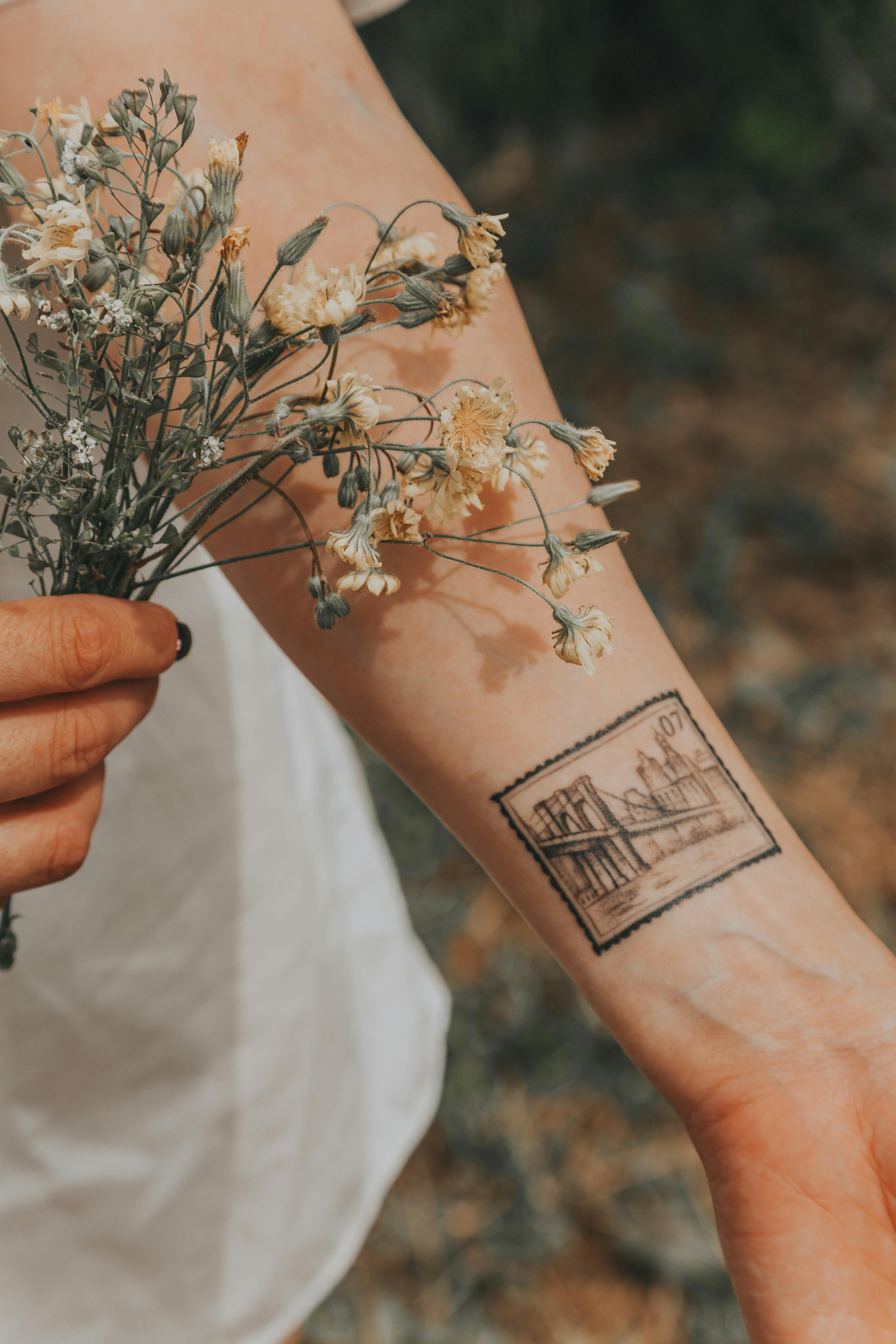 Tattoo tagged with flower small flower bouquet line art tricep tiny  ifttt little nature mariloalonso illustrative fine line  inkedappcom