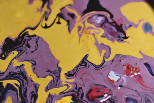 Free Bright colorful abstract background created with acrylic paints in technique of fluid art Stock Photo