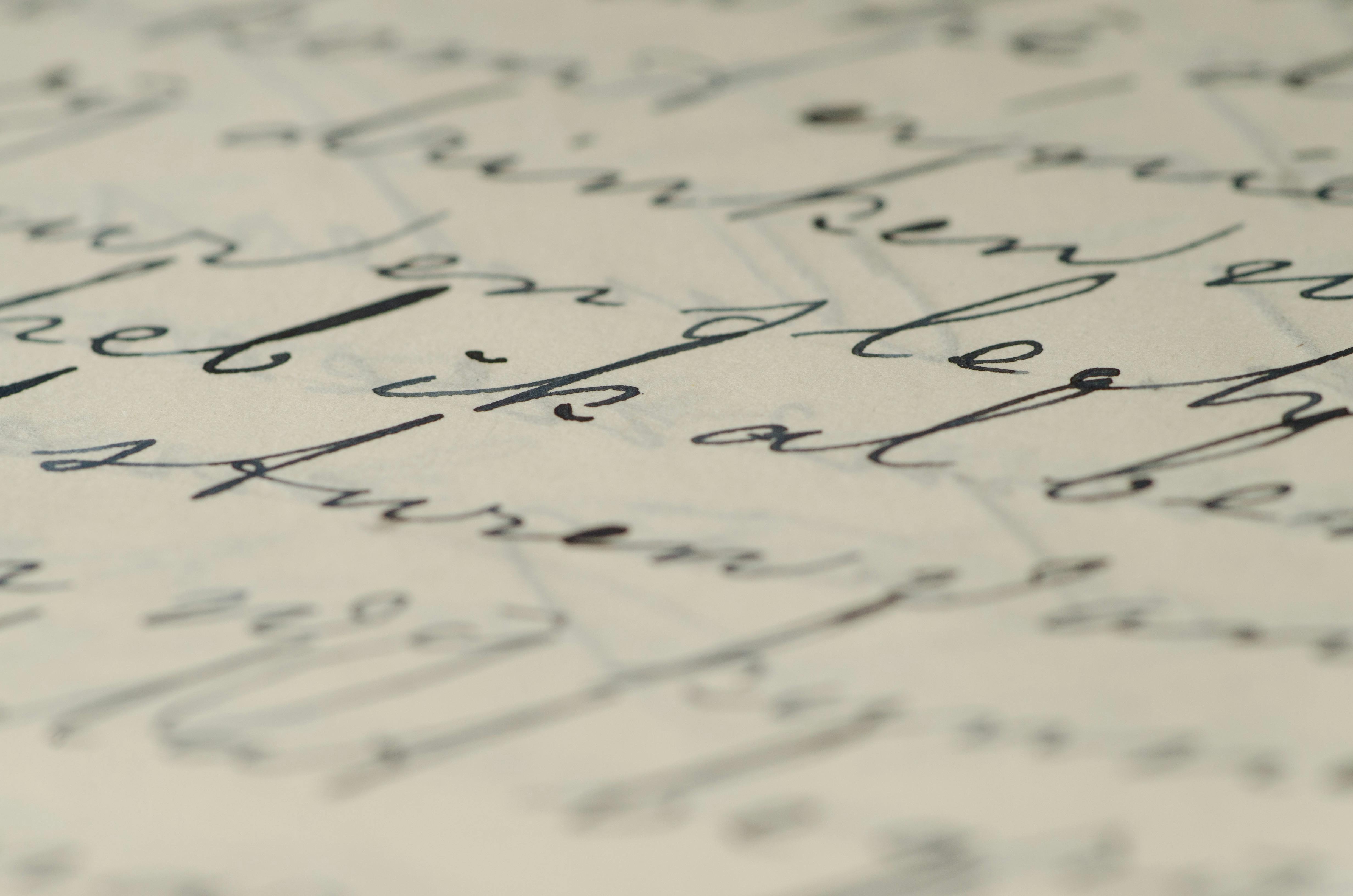 HD wallpaper closeup photo of cursive writing texture handwriting  sütterlin  Wallpaper Flare