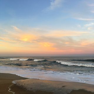 Calm shoreline at first light, photo by Drew DePascale on Pexels