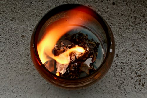 Kostenloses Stock Foto zu brand, einmachglas, feuer