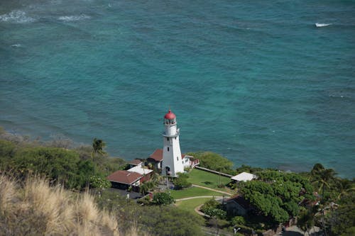 Aerial Photography of Diamond Head Lighthouse