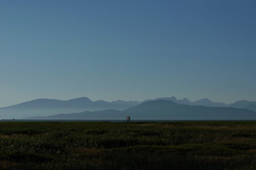 Gratis arkivbilde med blå himmel, fjell, gressfelt