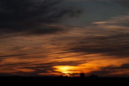 Бесплатное стоковое фото с Аэрофотосъемка, живописный, закат