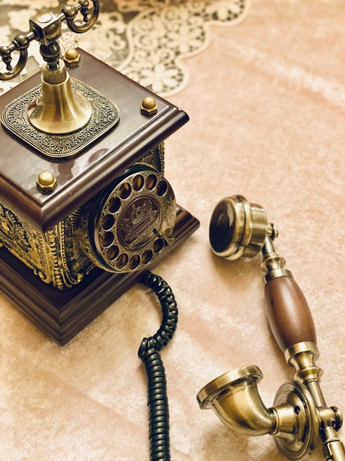 Free Photo of an Antique Telephone Stock Photo
