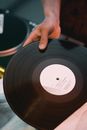 Person Holding Vinyl Record Sleeve
