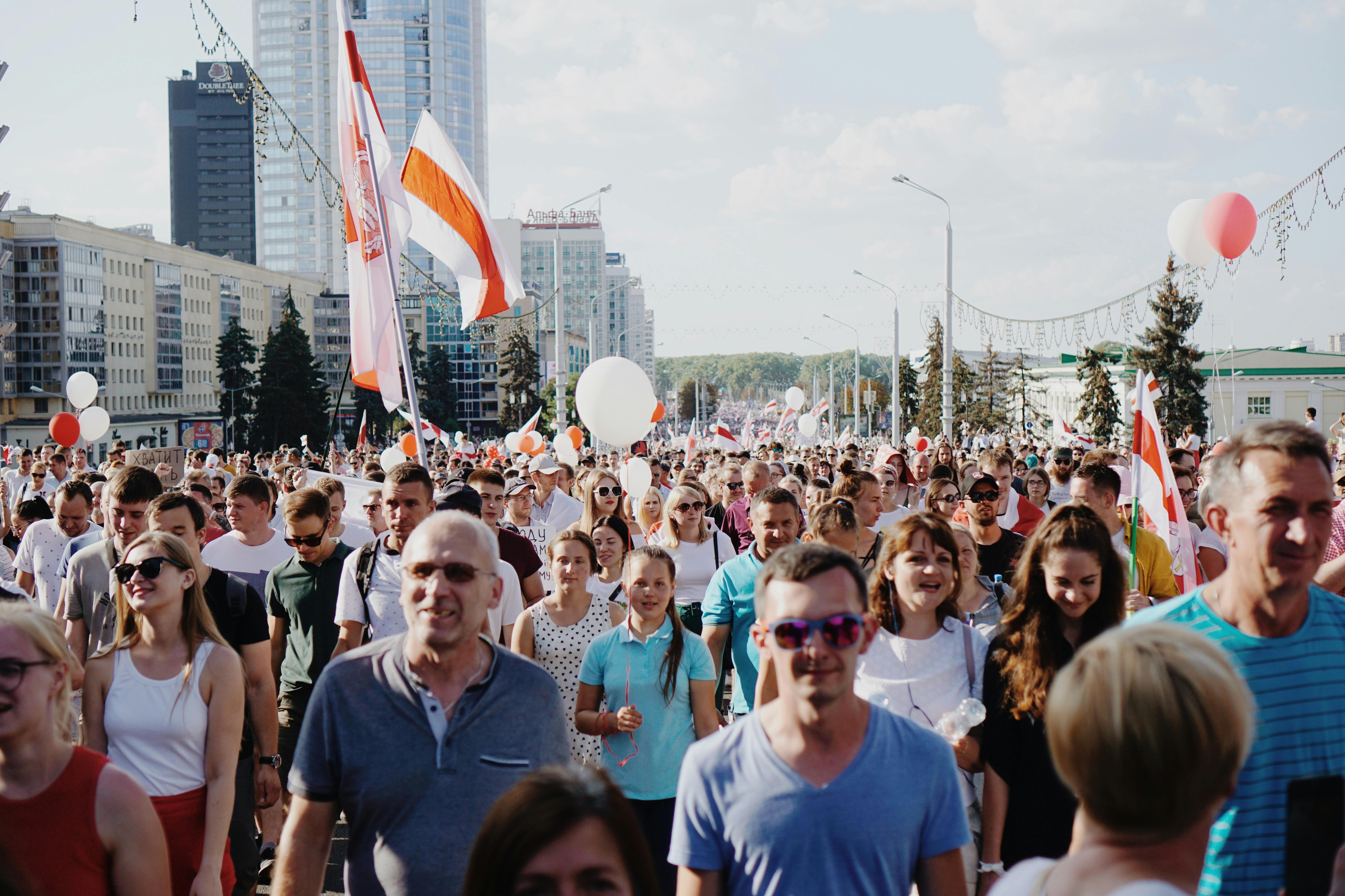 protesters in belarus