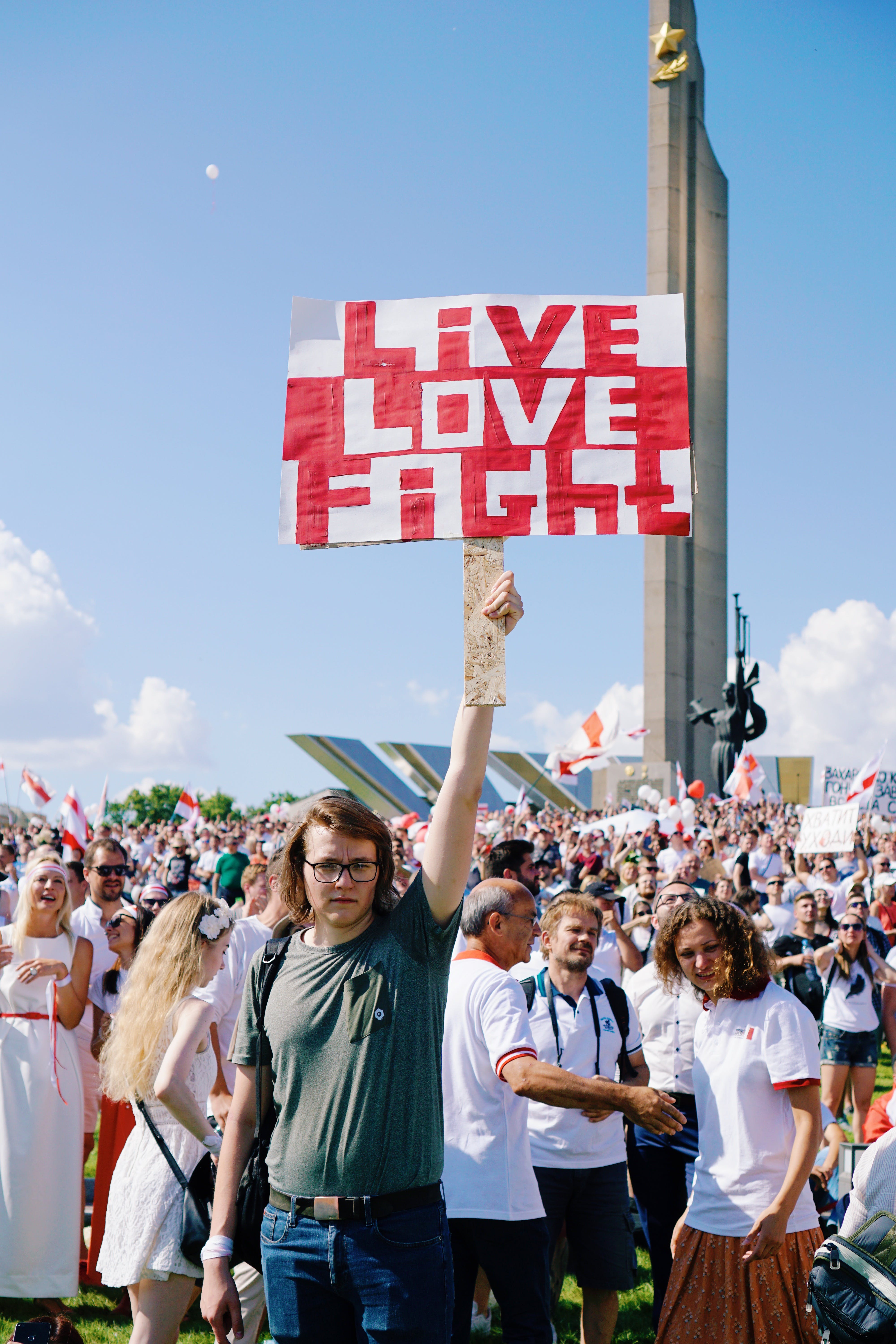 protesters in belarus