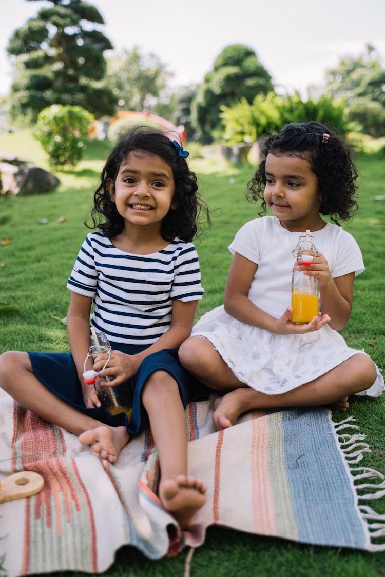 Cute Girls In A Picnic