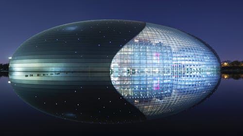 National Centre For The Performing Arts at Night, Beijing, China