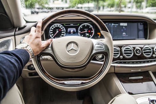 Grey Mercedes Benz Steering Wheel