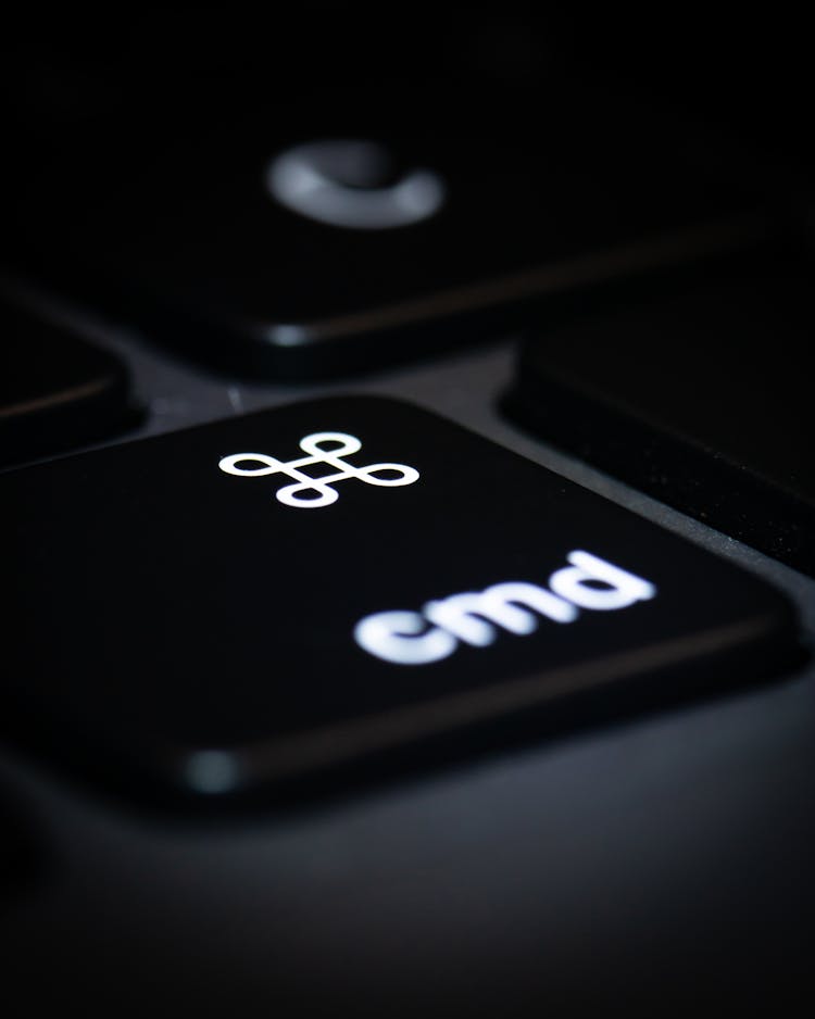 A Close-Up Shot Of A Command Key