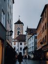Pedestrian street in old historical town
