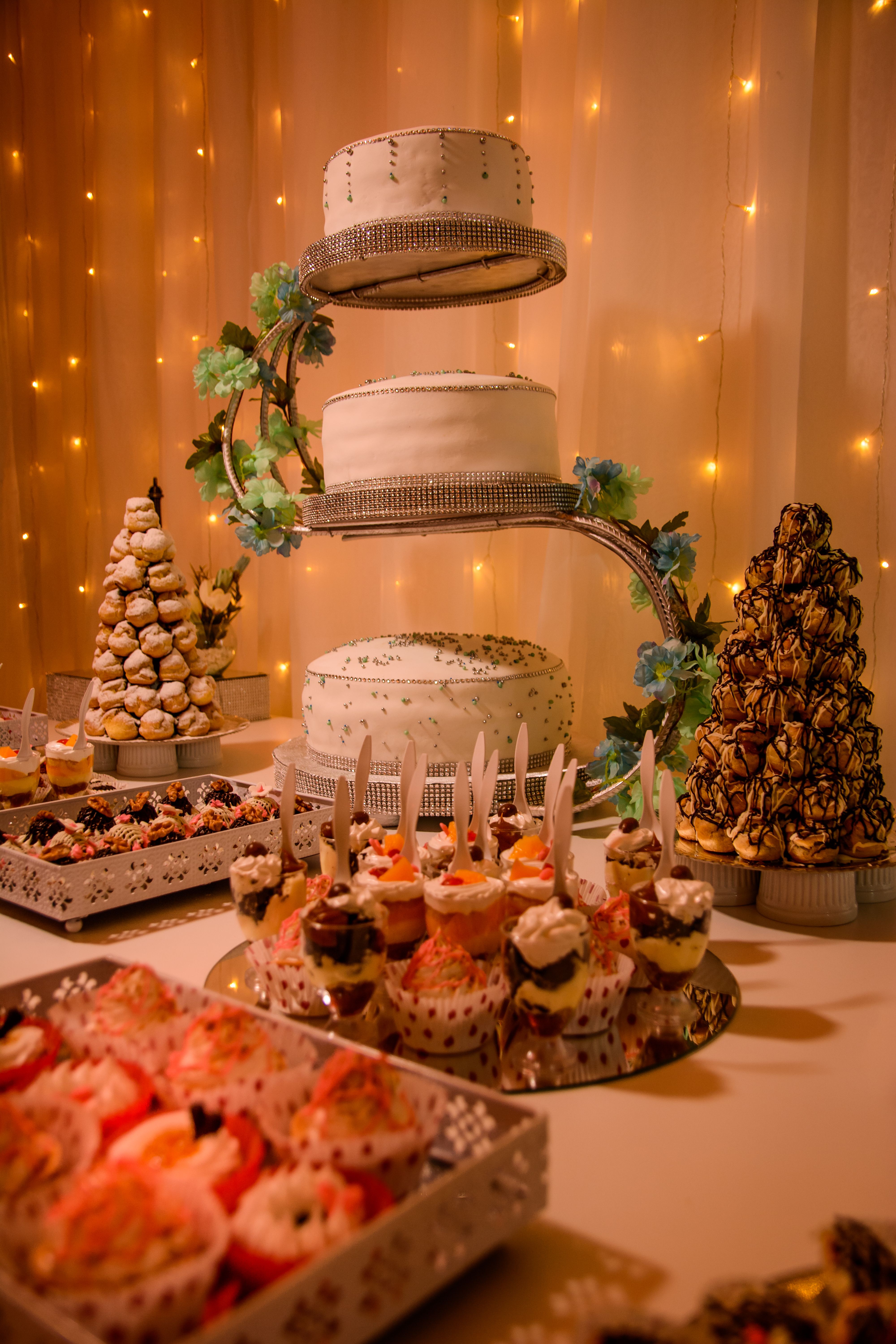 4-tier Cake With Sliced Oranges on Surface · Free Stock Photo