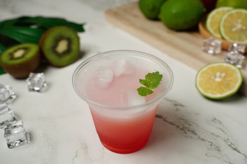 Red Liquid in a Clear Drinking Glass