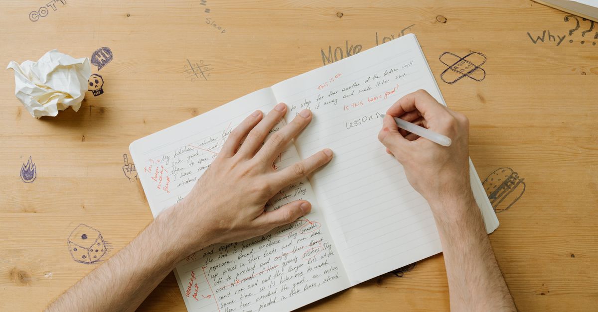 student's journal entry with drawings and short written reflections