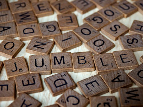 A Close-up Shot of Scrabble Tiles