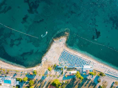 Free Aerial View of Beach Stock Photo
