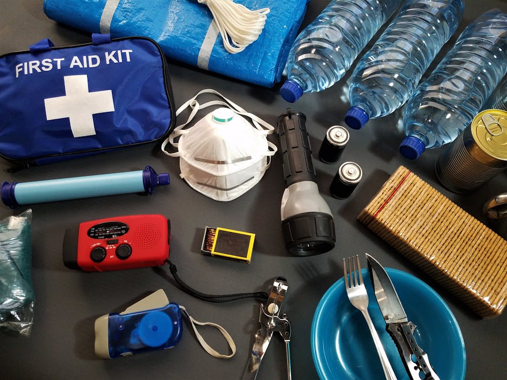 Free First Aid and Surival Kits Stock Photo