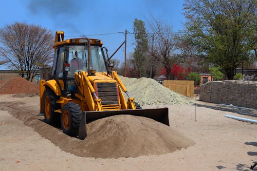 Free Yellow Loader at Construction Site Stock Photo