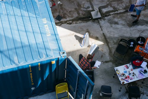 Gratis stockfoto met arbeider, bouwplaats, container