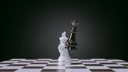 Free Pawns on Chess Board Stock Photo