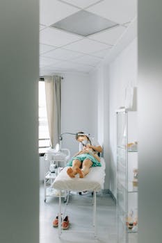 A woman relaxes during a soothing facial treatment in a serene beauty clinic.