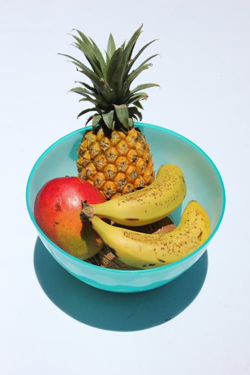 Fruits in Blue Bowl