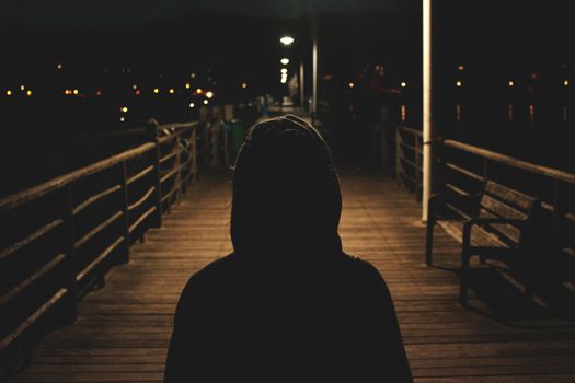 Free stock photo of person, night, dark, silhouette