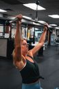Woman Working Out at Gym