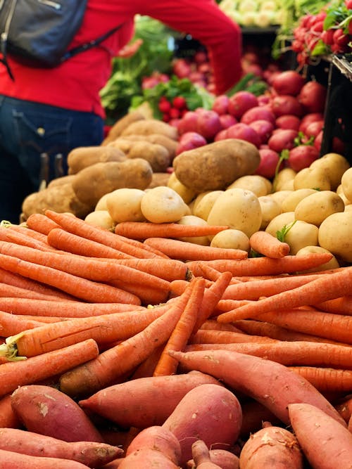 Root Crops Vegetables in the Market
