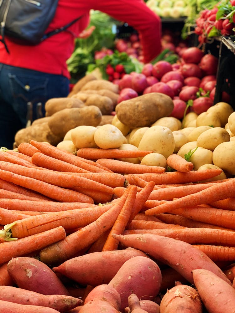 Root Crops Vegetables In The Market