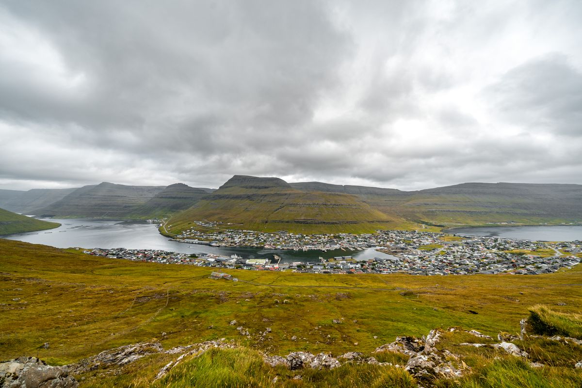 Gjógv's gorge harbor — a natural basalt slot beach unlike anywhere else in the North Atlantic.