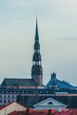 Close-up of St. Peters Church Tower, Riga, Latvia 