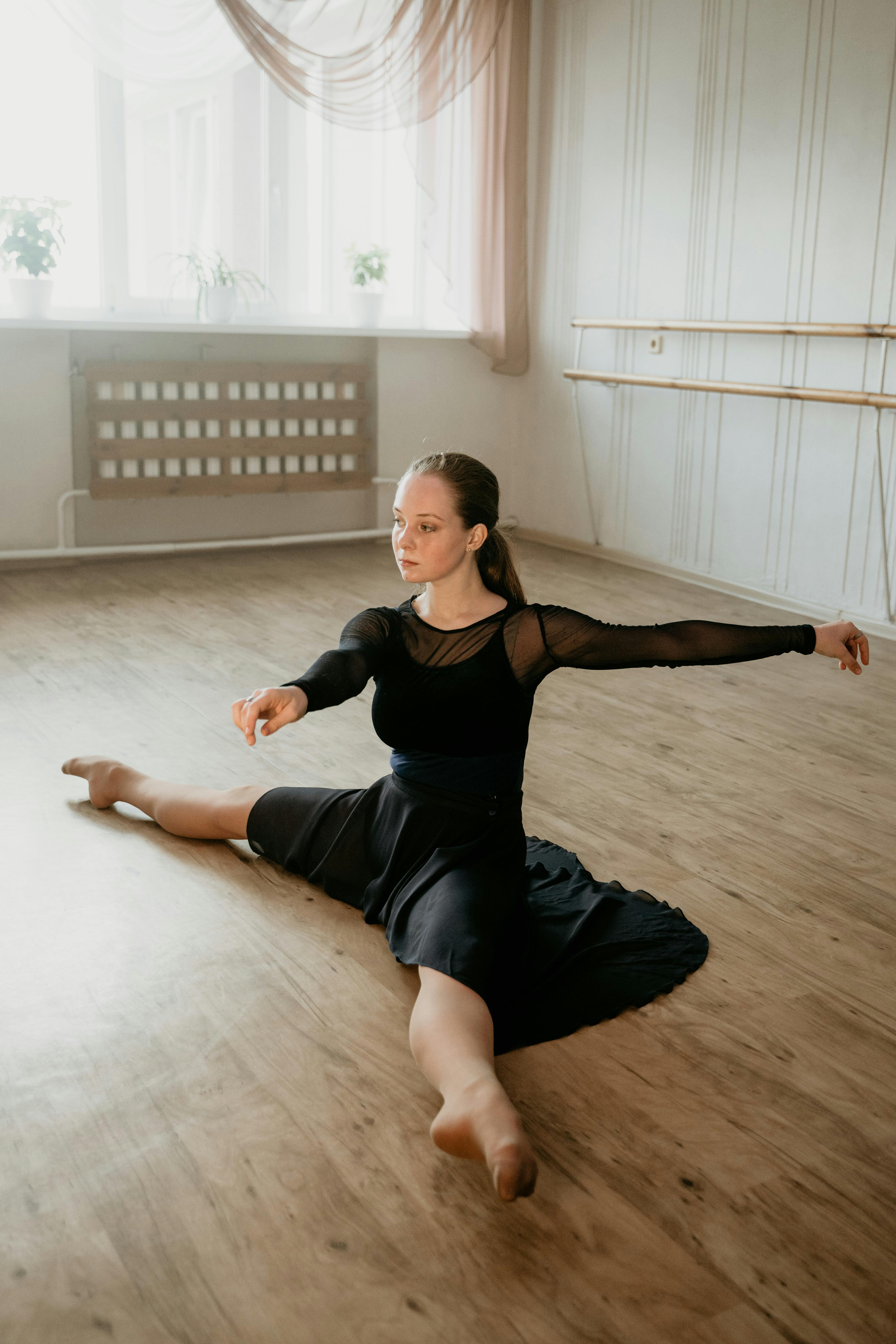 young woman dancing ballet