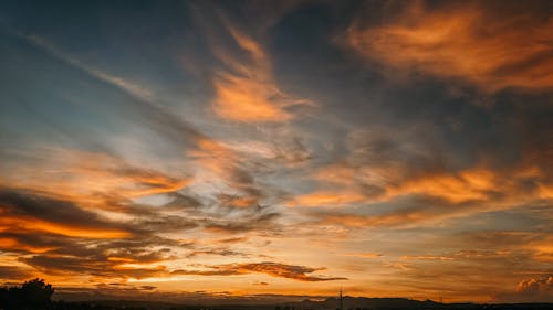 Free Dramatic Sky on Beautiful Sunset Stock Photo