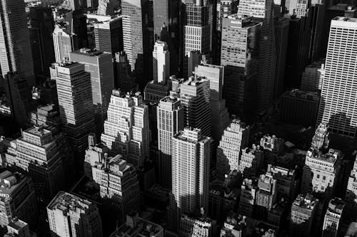 Free Aerial Photography Of City Buildings Stock Photo