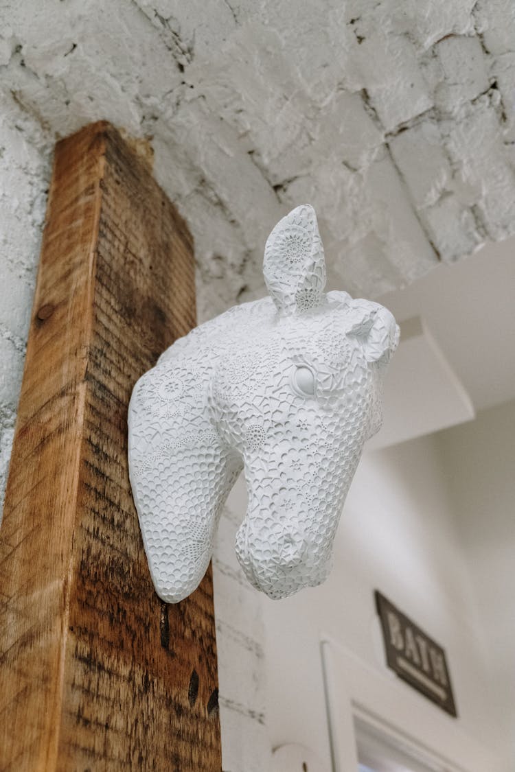 An Ornate Horse Head Statue