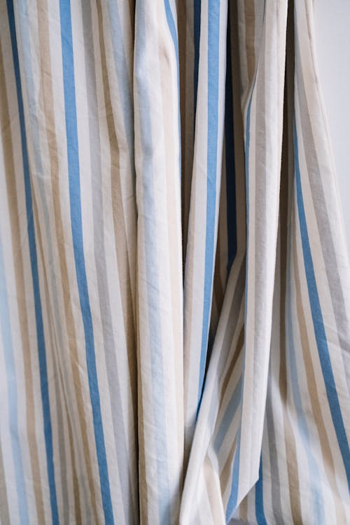 Close up of Striped Curtain