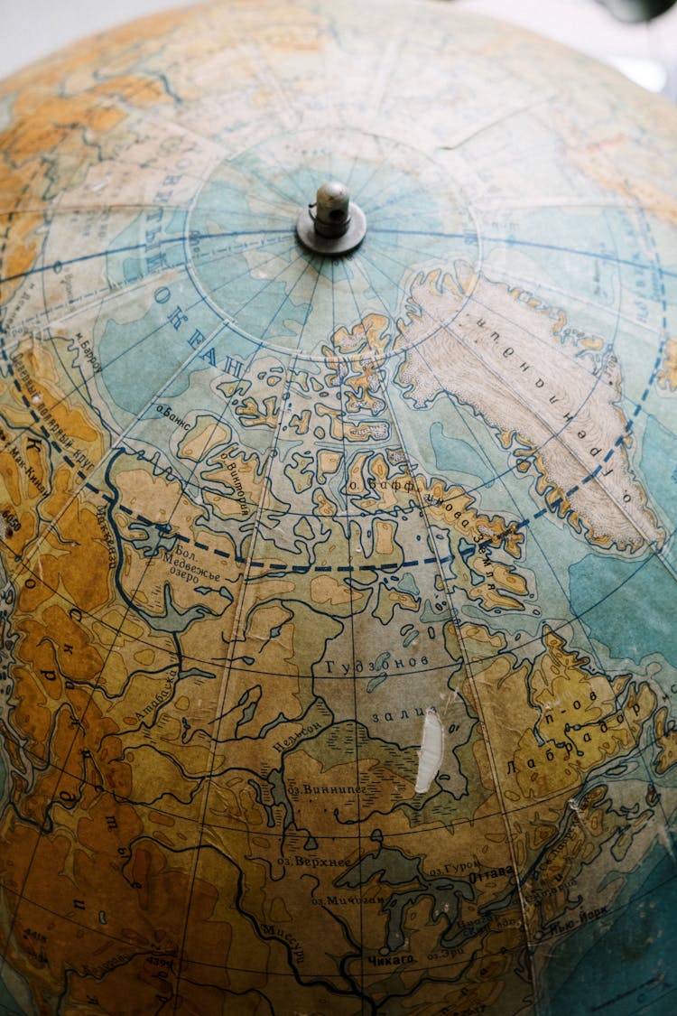 A Close-Up Shot Of A Globe