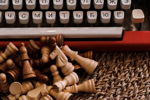 Imagine de stoc gratuită din a închide, brun, mașină de scris de epocă