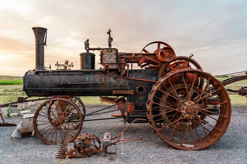 Free An Old Steam Tractor Stock Photo
