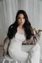 A Woman in an Elegant Off Shoulder Jumpsuit
