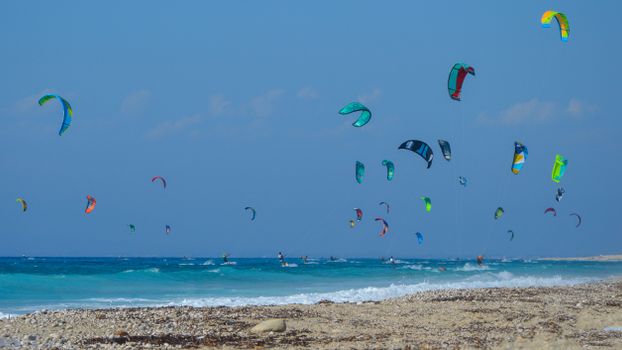 Prasonisi kite-surf beach day — Rhodes