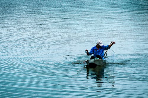 adam, ağ, Balık tutmak içeren Ücretsiz stok fotoğraf