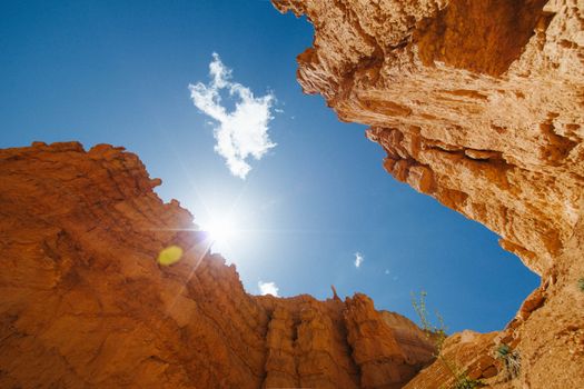Low Angle Photography of Rocky Mountain